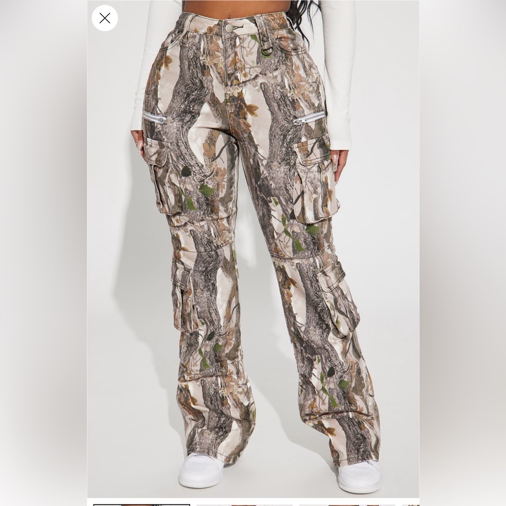 Fashion Nova Camouflage Flare Pants